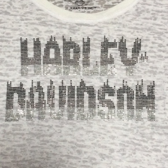 Harley Davidson Bling rhinestone burn out tee - Picture 3 of 4